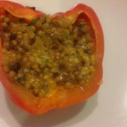 Couscous Stuffed Bell Peppers for the Barbecue (Vegetarian) recipe