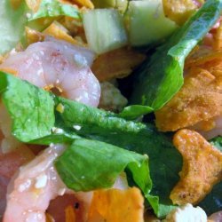 Mediterranean Chopped Salad With Shrimp and Chickpeas recipe