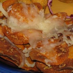 Deep-Fried Sweet Potato Chips With Mozzarella recipe