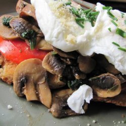 Poached Eggs With Mushrooms and Tomatoes recipe