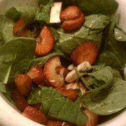 Strawberry, Mushroom, and Spinach Salad recipe