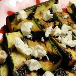 Zucchini With Red Wine Dressing & Goat's Cheese recipe