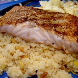 Grilled Salmon With Brown Butter Couscous recipe