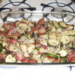 Roasted Garden Harvest Casserole With Red Potatoes recipe