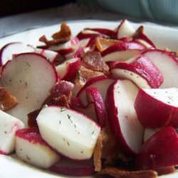 Radi-salat Mit  Speck - German Radish Salad With Bacon recipe