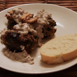 Georgian Meatballs With Tahini and Walnut Sauce recipe