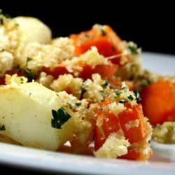 Roast Vegetables With Pine Nut Crumble recipe