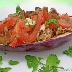 Greek-Style Stuffed Eggplant (Aubergine) recipe