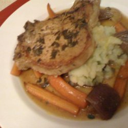 Cider Braised Pork Chops With Heaven and Earth recipe