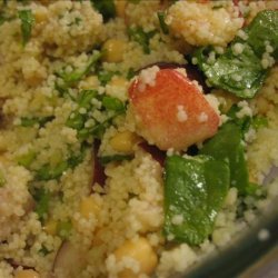 Nectarine and Chickpea Couscous Salad With Honey Cumin Dressing recipe