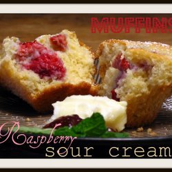 Raspberry Sour Cream Muffins recipe