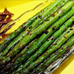 Spicy Fried Asparagus Stalks recipe