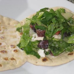 Greek Salad Sandwich With Creamy Lemon Dressing recipe