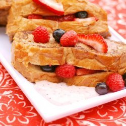 Berry-Stuffed French Toast With Vanilla Yogurt Sauce recipe