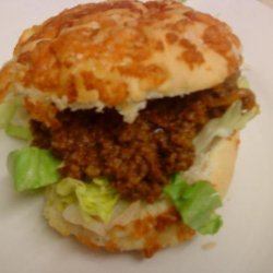 Sloppy Dogs - Ground Beef Sloppy Joes With Cheese in Hot Dog Bun recipe