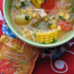 Peruvian-Style Corn, Pepper and Chicken Soup recipe