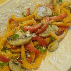 Cooked Bell Peppers & Mushrooms recipe