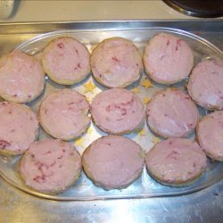Coconut Cookies With Strawberry Frosting recipe