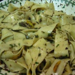 Pappardelle Pasta With Olives, Thyme, and Lemon recipe