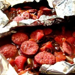 Cajun Sausage and Beans Packets recipe
