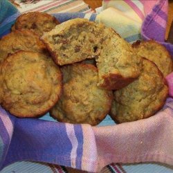Banana-Orange Bran Muffins With Pecans and Raisins recipe
