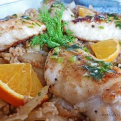 Chicken and Couscous With Fennel and Orange recipe