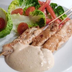 Grilled Chicken Skewers With Satay Sauce recipe