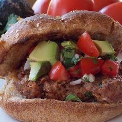 Chipotle Burgers with Avocado Salsa recipe
