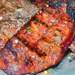 Flat Iron Steaks Marinated in Red Wine recipe