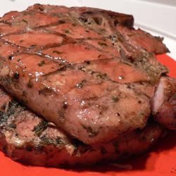 Succulent Grilled Hickory Pork Chops recipe