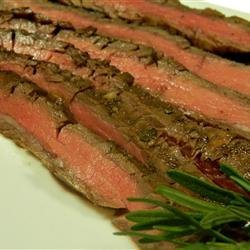 Grilled Balsamic and Soy Marinated Flank Steak recipe
