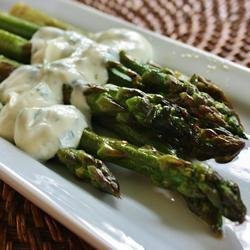 Grilled Asparagus with Cilantro Lemon Butter recipe