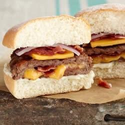 Cheesy Bacon-Stuffed Burgers recipe