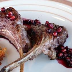 Grilled Lamb Chops with Pomegranate-Port Reduction recipe
