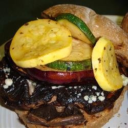 Grilled Veggie-Portobello Mushroom Burgers recipe