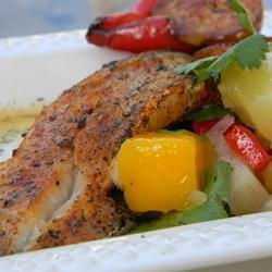 Paprika-Spiced Grilled Cod and Party-in-Your-Mouth Mango Salsa! recipe