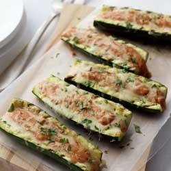 Grilled Stuffed Zucchini Boats recipe
