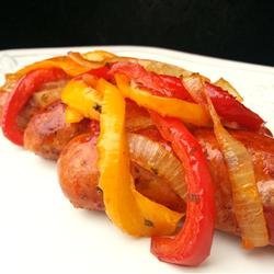 Grilled Sausage with Pepperonatta recipe