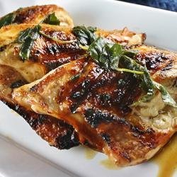 Grilled Turkey Breast with Fresh Sage Leaves recipe