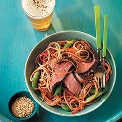 Grilled Steak and Asian Noodle Salad recipe