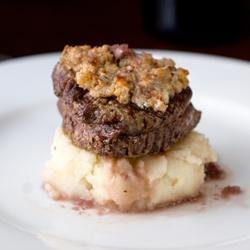 Blue Cheese Crusted Filet Mignon with Port Wine Sauce recipe