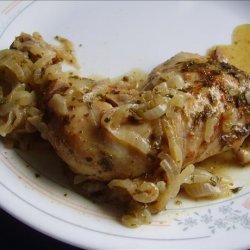 Baked Chicken With Onions recipe