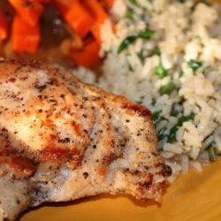 Chicken Tenders With Lemon Spinach Rice recipe