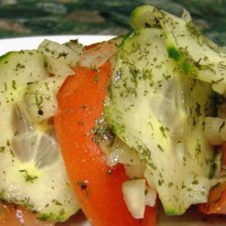 Dilled Cucumber and Tomato Salad recipe