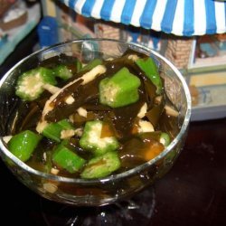 Wakame Seaweed and Okra Sunomono recipe
