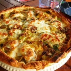 Leek, Mushroom and Mozzarella Pie recipe