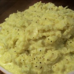 Curried Mashed Cauliflower With Shallots recipe