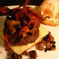 Sausage Shrooms and Bacon Burger recipe