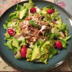 BBQ Chicken Salad With Creamy BBQ Cilantro Lime Dressing recipe