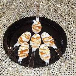 White Chocolate-Caramel Drizzled Spoons recipe